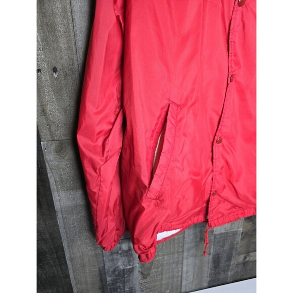 VTG 80s MVP Nylon Jacket Red Nebraska Made in USA Mens Sz Large Clean - Picture 3 of 6